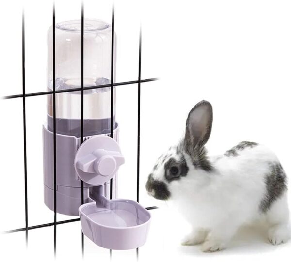 17oz Rabbit Water Bottle, Pet Cage Suspended Water Dispenser, Hanging Automatic Small Pet Water Bowl for Bunny Cat Ferret