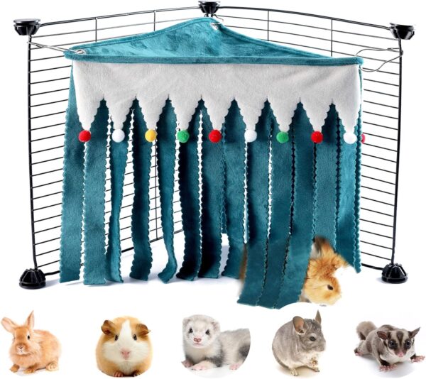 2PCS/PACK Guinea Pig Hammockst,Corner Fleece Forest Hideout for Guinea Pigs, Ferrets, Chinchillas, Dwarf Rabbits and Other Small Pets,Guinea Pig Accessories,Suitable for Midwest/C&C Or Other Cage