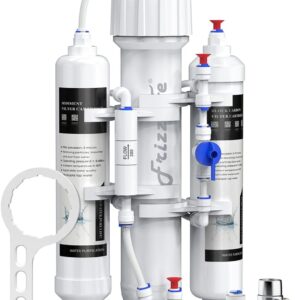 FRIZZLIFE Aquarium Reverse Osmosis System Compact RO Water Filter System, 3-Stage Tropical Fish, Discus, Marine, Compatible with 190L, 280L or 380L GPD Membrane (190L)