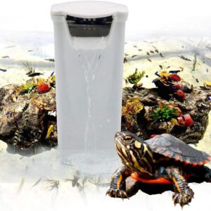 Aquarium Internal Filter 240L/H Reptile Turtle Tank Filter Fish Tank Waterfall Filter Low Water Level Water Cycle Clean Pump Filtration for Fish Amphibian Cichlids Frog Crab (240L/H Waterfall Filter)