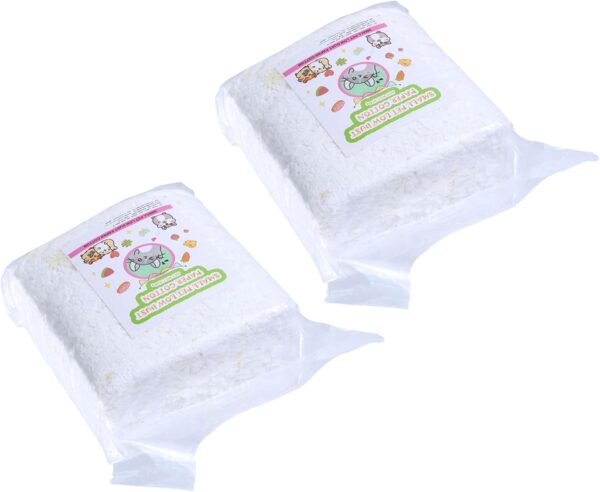 Meiliyizu Hamster Bedding Paper, Dust-Free Natural Paper Small Pet Bedding Odor Control 450g Multicolored Small Pet Rabbits, Guinea Pigs, yellow and white - Image 4