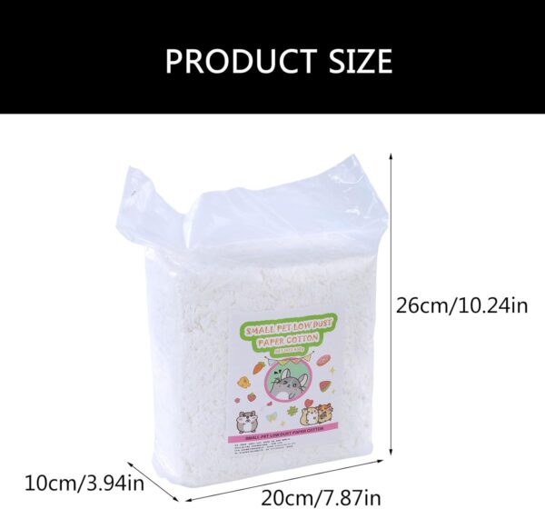 Meiliyizu Hamster Bedding Paper, Dust-Free Natural Paper Small Pet Bedding Odor Control 450g Multicolored Small Pet Rabbits, Guinea Pigs, yellow and white - Image 9