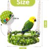 MUYG Bird Toy Climbing Hammock Nest Wooden Hanging Bird Bed for Cage Perch Stand Swing with Bird Bell Toy for Parrot Parakeet Cockatiel Conure Cockatoo - Image 2