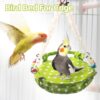 MUYG Bird Toy Climbing Hammock Nest Wooden Hanging Bird Bed for Cage Perch Stand Swing with Bird Bell Toy for Parrot Parakeet Cockatiel Conure Cockatoo - Image 4