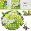 MUYG Bird Toy Climbing Hammock Nest Wooden Hanging Bird Bed for Cage Perch Stand Swing with Bird Bell Toy for Parrot Parakeet Cockatiel Conure Cockatoo - Image 3