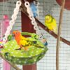 MUYG Bird Toy Climbing Hammock Nest Wooden Hanging Bird Bed for Cage Perch Stand Swing with Bird Bell Toy for Parrot Parakeet Cockatiel Conure Cockatoo - Image 6