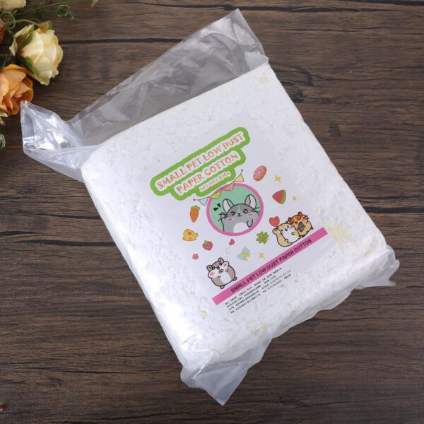 Meiliyizu Hamster Bedding Paper, Dust-Free Natural Paper Small Pet Bedding Odor Control 450g Multicolored Small Pet Rabbits, Guinea Pigs, yellow and white - Image 7