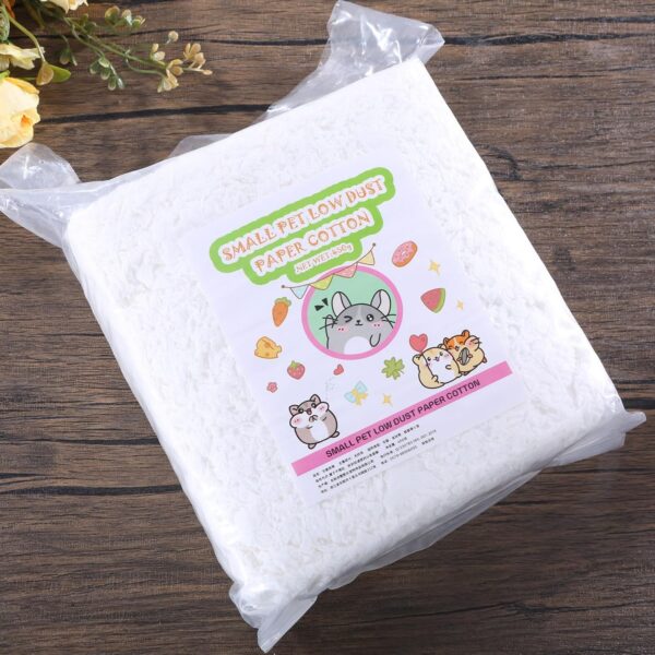 Meiliyizu Hamster Bedding Paper, Dust-Free Natural Paper Small Pet Bedding Odor Control 450g Multicolored Small Pet Rabbits, Guinea Pigs, yellow and white - Image 6