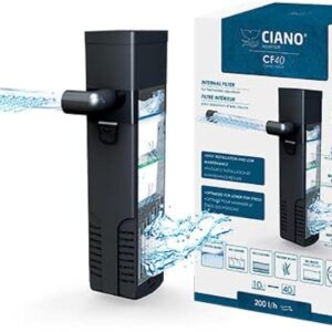 Ciano CF40 Aquarium Internal Filter - Flow of 200L/h. Suitable for aquariums between 10-40L.