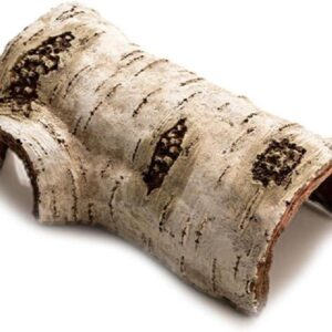 Folewr Bearded Dragon Hide Cave Secure and Safe Gecko Hides Artificial Birch Log Snake Resin Hideout for Lizard Hermit Crab reptile hideout log cave small large gecko