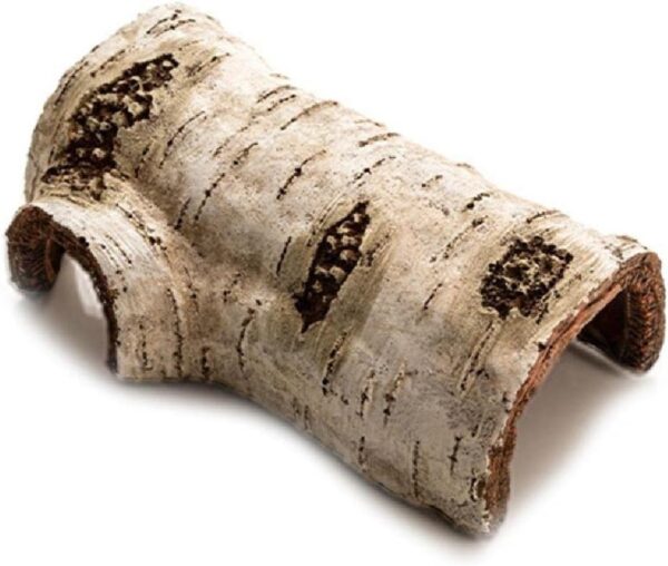 Folewr Bearded Dragon Hide Cave Secure and Safe Gecko Hides Artificial Birch Log Snake Resin Hideout for Lizard Hermit Crab reptile hideout log cave small large gecko