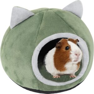 Guinea Pig Bed,Small Animal Bed with Removable Mat Bunny Hmoe Guinea Pig Bedding Small Pet House Hedgehog Chinchilla Bed House for Winter