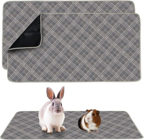 MXiiXM 2Pcs Guinea Pig Cage Liners, 47" X 24" Reusable Guinea Pig Bedding, Absorbent Pet Pee Pads Guinea Pig Fleece Cage Liners for Small Animals Cages Hamster Rat Rabbit Guinea Pig (47 X 24 in)