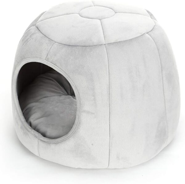 Missrir Guinea Pig Cave Beds, Cozy House Bedding for Rats Chinchilla Degu Ferrets Hedgehog Sugar Glider, Pumpkin Shaped Small Pet House (Gray)