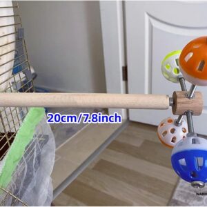 Perch Toy with Rotating Balls for Birds, Puzzle Parrot Toys Bird Cage Toys Boredom Reducing Bird Foraging Toys for Cockatiel, Parakeets, Parrots, Budgies, Lovebird, Conures