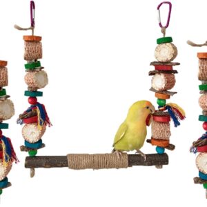 Pet Bird Climbing Toy Set For Birds Pet Climbing Decoration Swing Training Perch Parrots Cage Toy Gym Chew Toy Playstand Bird Swings For Parakeets