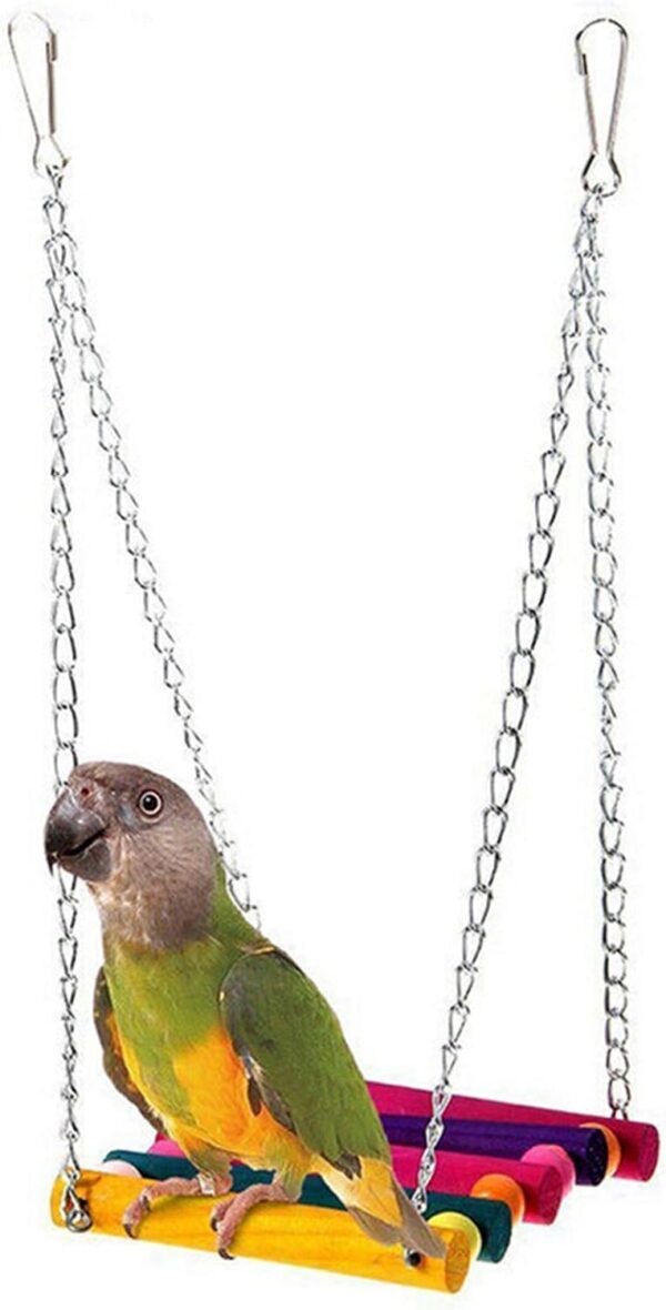 Pet Bird Parrot Parakeet Budgie Cockatiel Cage Hammock Swing Toy