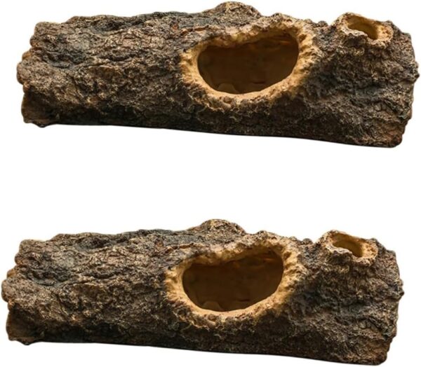 Yardwe 2 Pcs Turtle Terrace Aquarium Bark Ornament Turtle Basking Platform Bearded Dragon Hide Xl Aquarium Decoration Cave Aquarium Reptile House Reptile Hide Bark Hide Resin Moss Animal